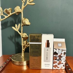 HAIR Serum, Glow Milk and Foot Bundle